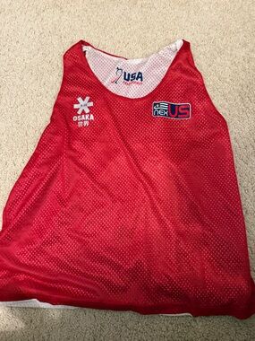Red Mesh Athletic Jersey with USA/NexUS Logos